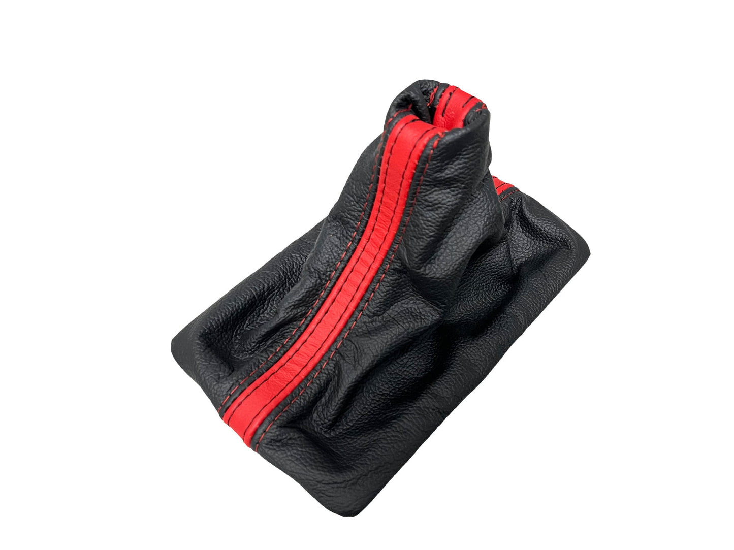 For 2005-2009 Ford Mustang GT Torch Red & Black Leather Manual Shift Boot Cover + Frame-4