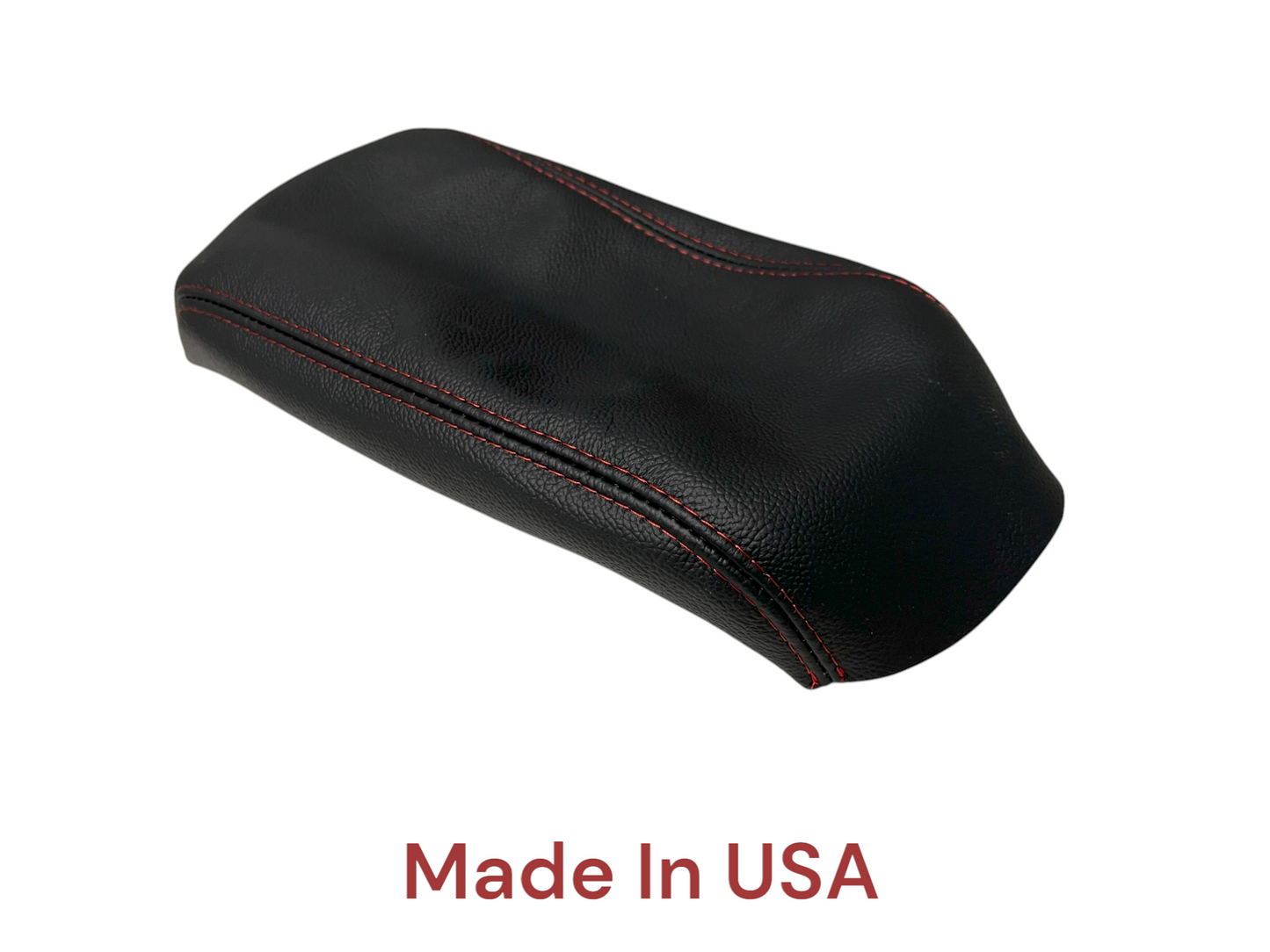 2009-2019 Subaru Forester Black Genuine Leather Center Console Armrest Cover-4