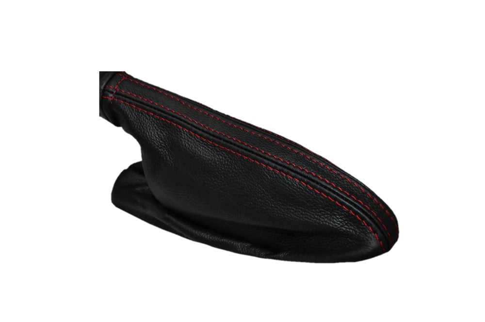 2010-2014 Ford Mustang GT Convertible Coupe V8 V6 Black Genuine Leather Emergency Brake Boot Cover-5