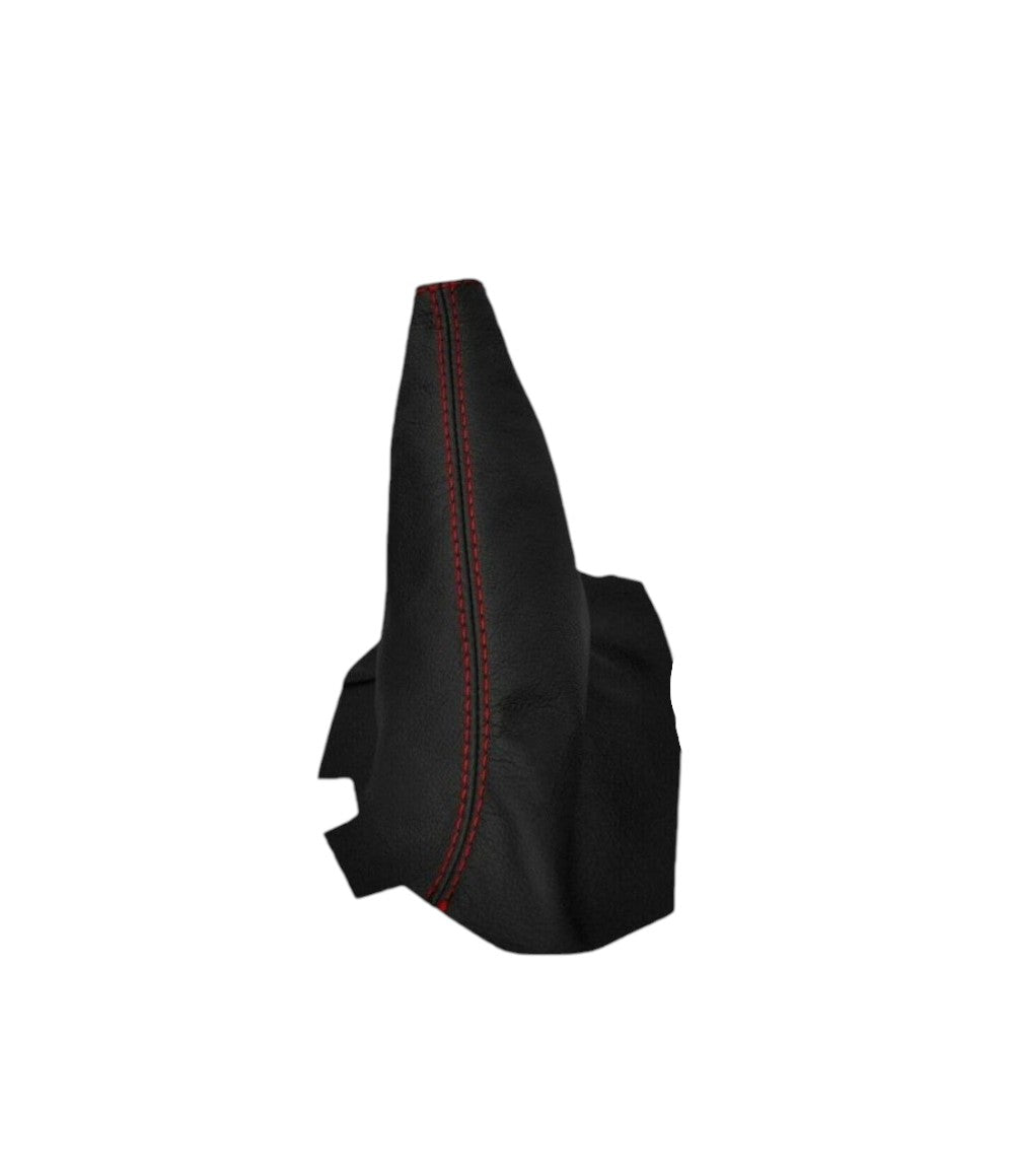 Red Stitch Genuine Leather Parking Brake & Shift Boot Cover For Chevy Corvette C6 2005-2013-4