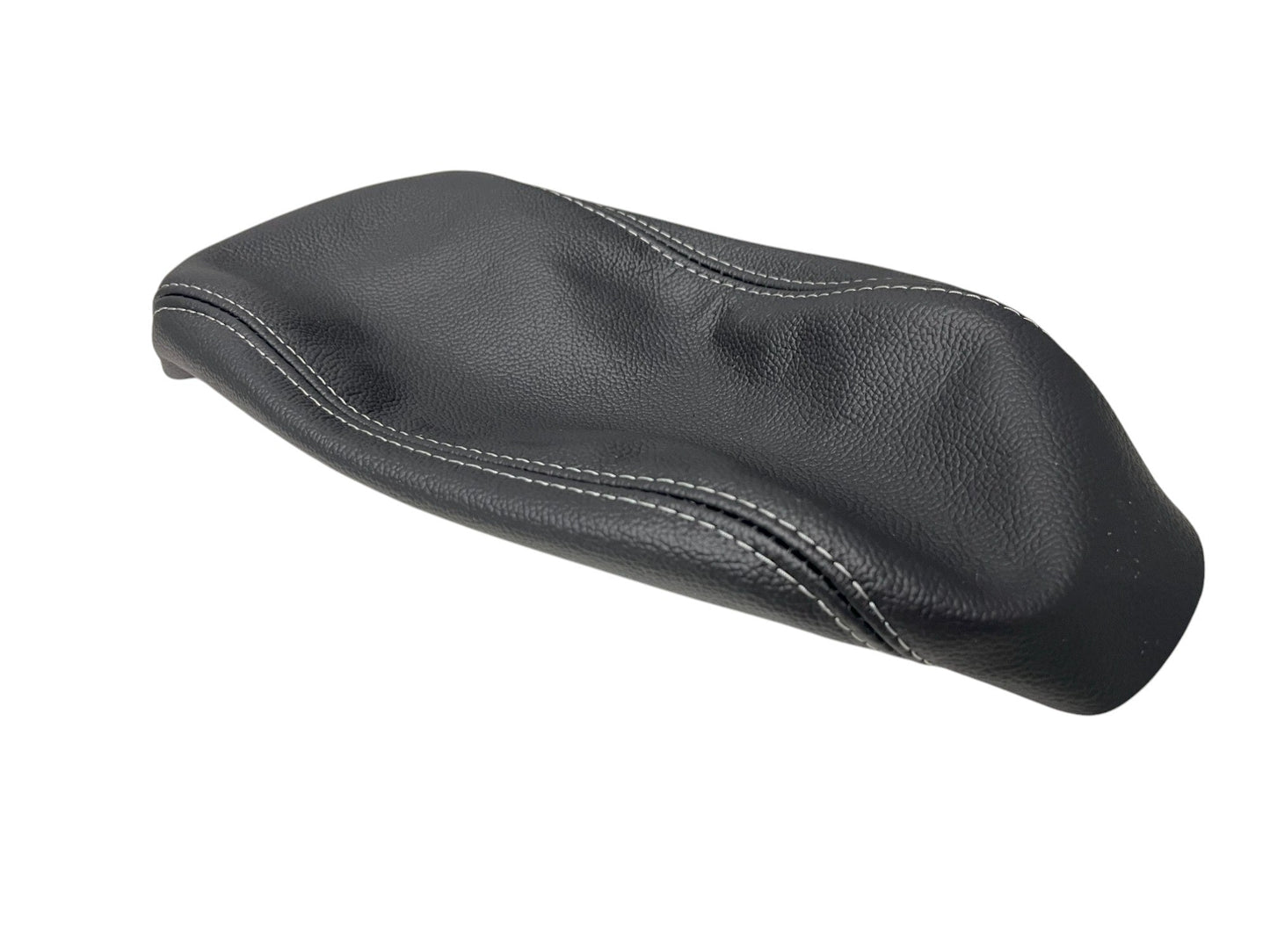 2009-2019 Subaru Forester Black Genuine Leather Center Console Armrest Cover-5