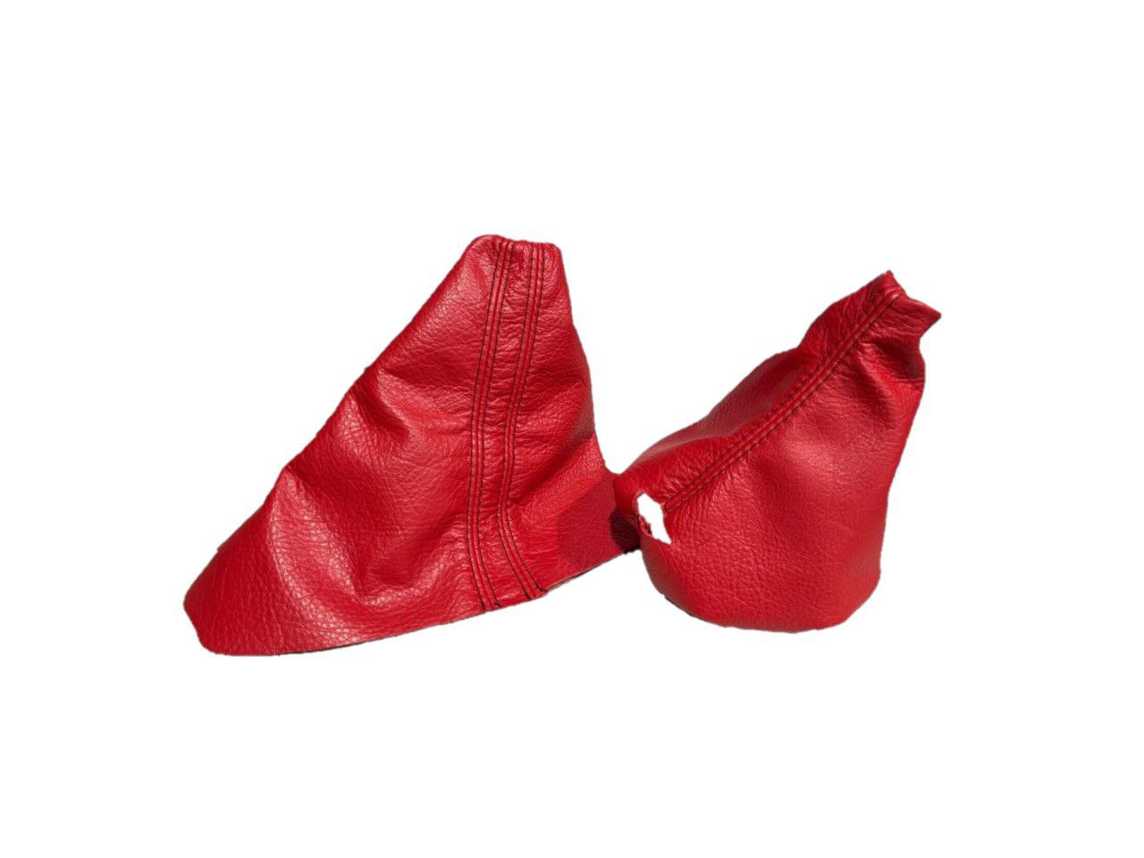 For 1997-2004 Chevy Corvette C5 Torch Red Leather Steering Wheel Door Handle E-Brake & Shift Boot Cover-2