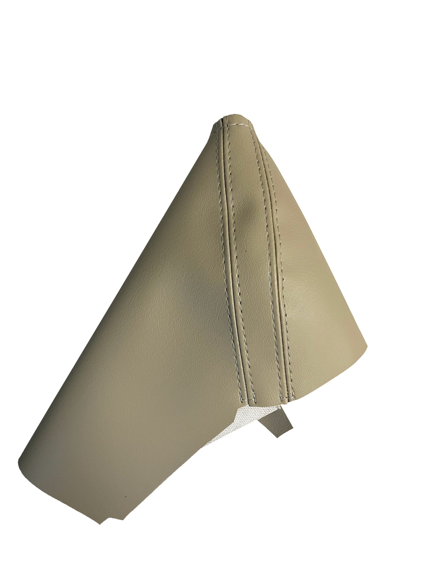 Black Real & Ivory Tan Ultra Leather Shift & Handbrake Boot Cover For 2003-2010 Subaru Legacy Outback-4