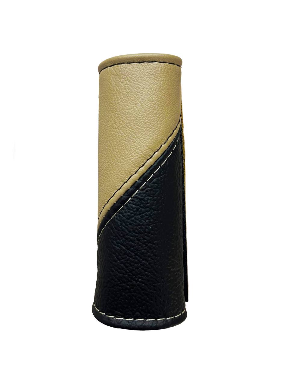 For 1997-2004 CORVETTE C5 Black & Oak Tan Leather Shift, E-Brake boot, Console, Grab, 2X Door Handle Cover-7
