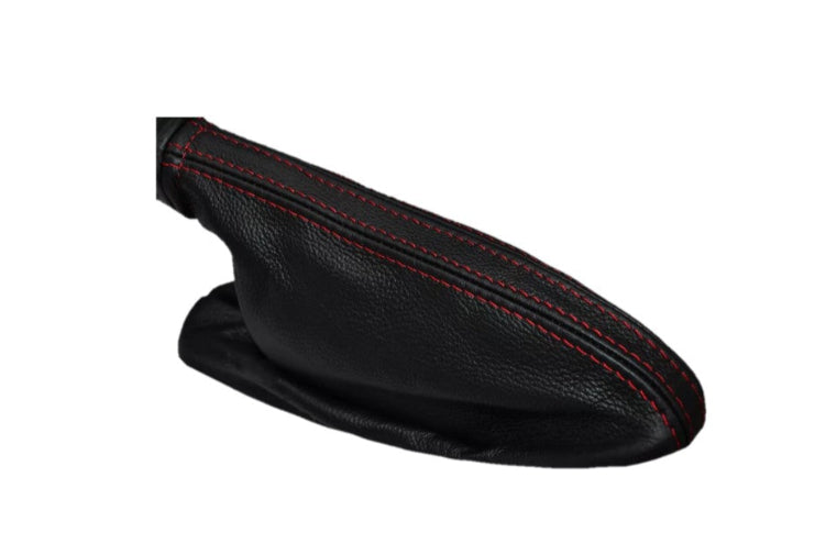 2010-2014 Ford Mustang GT Convertible Coupe V8 V6 Black Genuine Leather Emergency Brake Boot Cover-4
