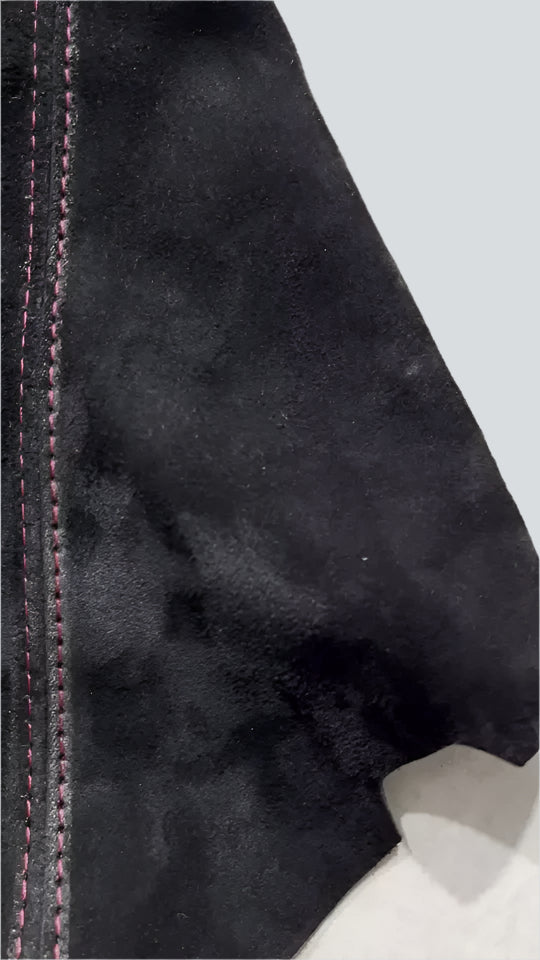Genuine Suede Handbrake Boot Cover Compatible With Chevy Corvette C6 2005-2013-3