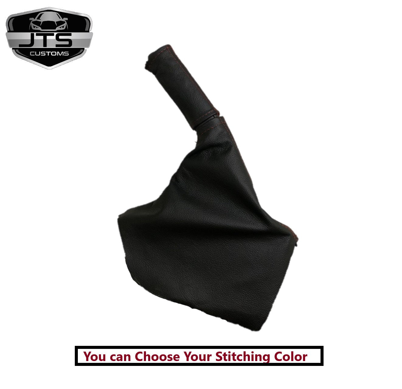 2008 - 2016 Subaru Impreza WRX STI Shift E-Brake Boot & Console Lid Cover Set In Black With Red Stitching-6