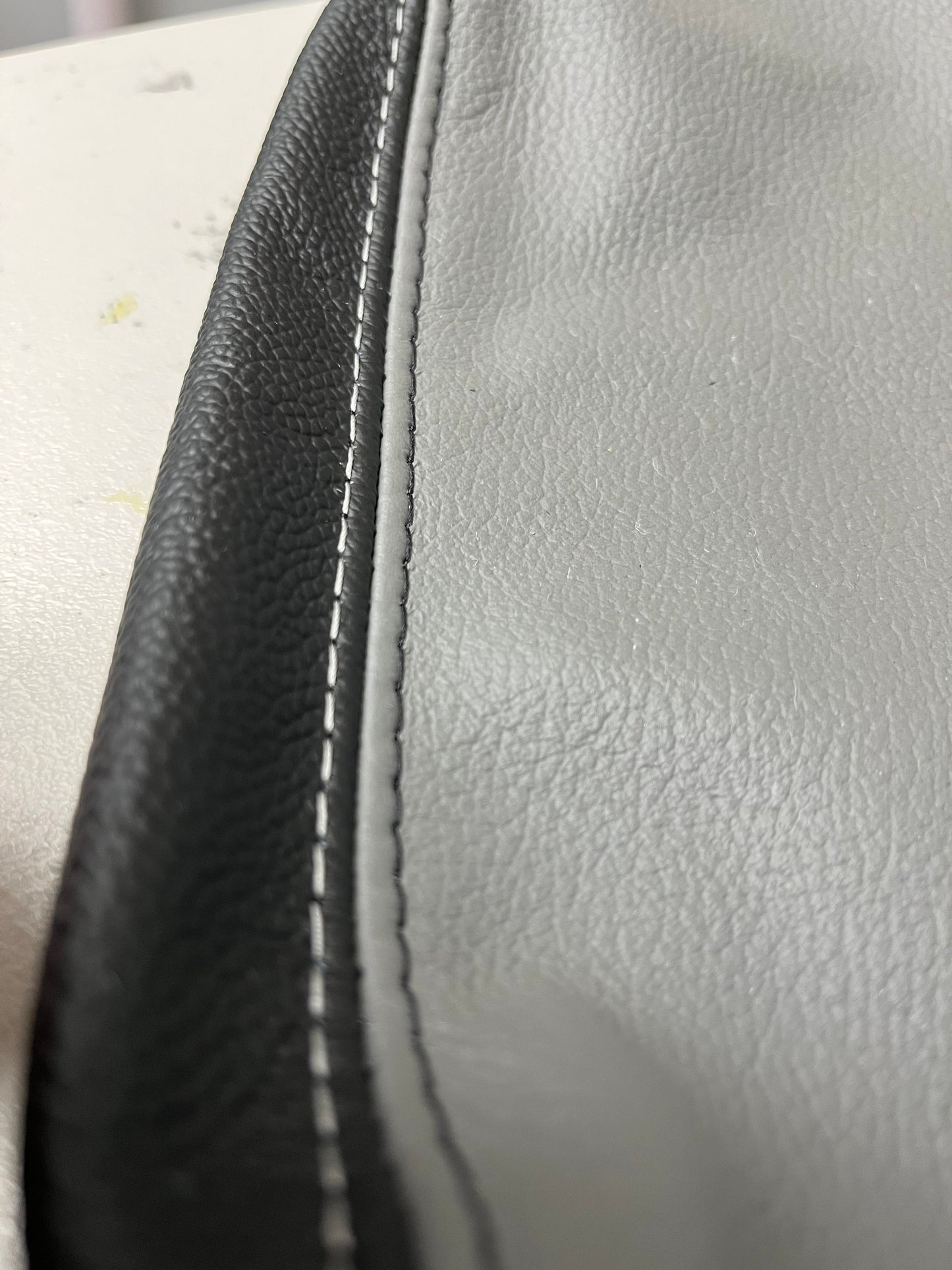 Titanium Gray & Black Leather Console Armrest Cover For 2009-2019 SUBARU FORESTER-2