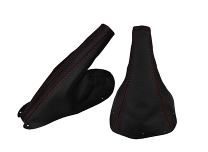 1994-2004 Ford Mustang GT-2001 Bullitt Genuine Real Leather Shift & Parking Brake Boot Cover-12