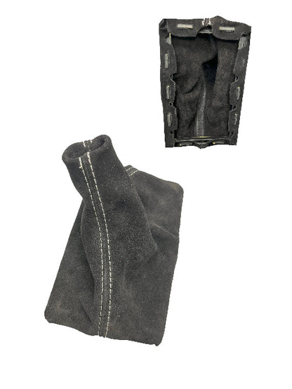 Genuine Suede Manual Shift Boot Cover + Frame For 2005-2009 Ford Mustang GT Convertible Coupe V8 V6-0