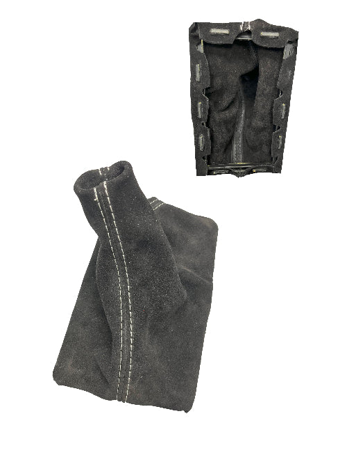 Genuine Suede Manual Shift Boot Cover + Frame For 2005-2009 Ford Mustang GT Convertible Coupe V8 V6-0