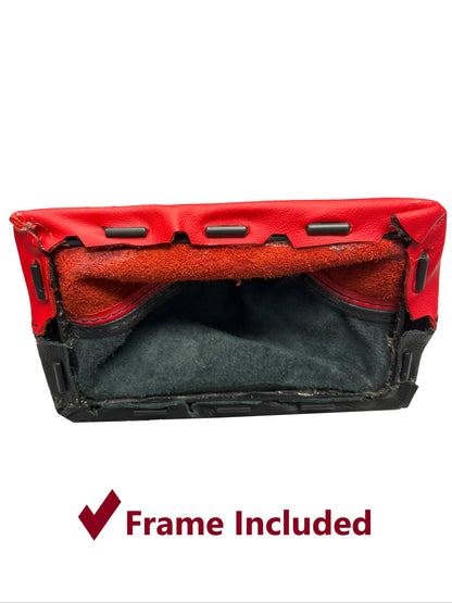 For 2005-2009 Ford Mustang GT Torch Red & Black Leather Manual Shift Boot Cover + Frame-1