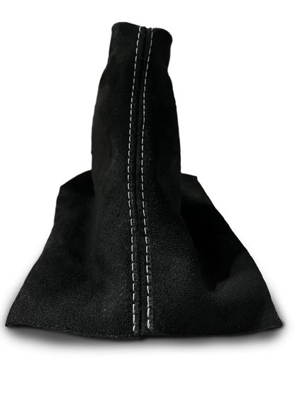 2005-2009 Ford Mustang GT Convertible Coupe V8 White Stitch Suede MANUAL Shift Boot Cover-0