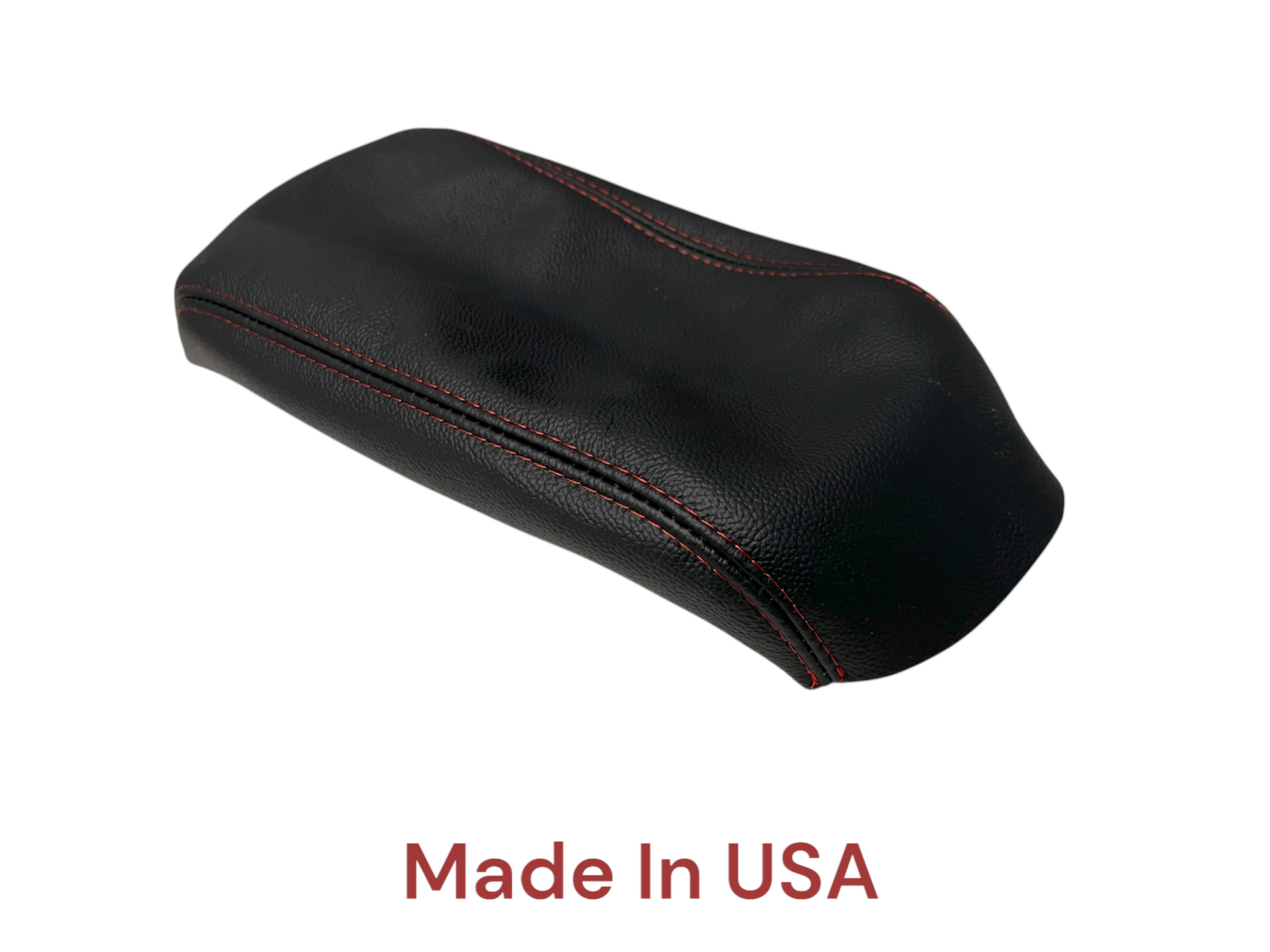 2009-2019 Subaru Forester Black Genuine Leather Center Console Armrest Cover-4