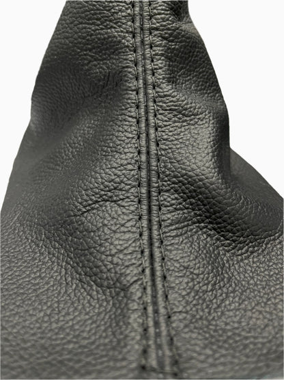 2010-2014 Ford Mustang GT Convertible Coupe V8 V6 Black Genuine Leather Emergency Brake Boot Cover-2