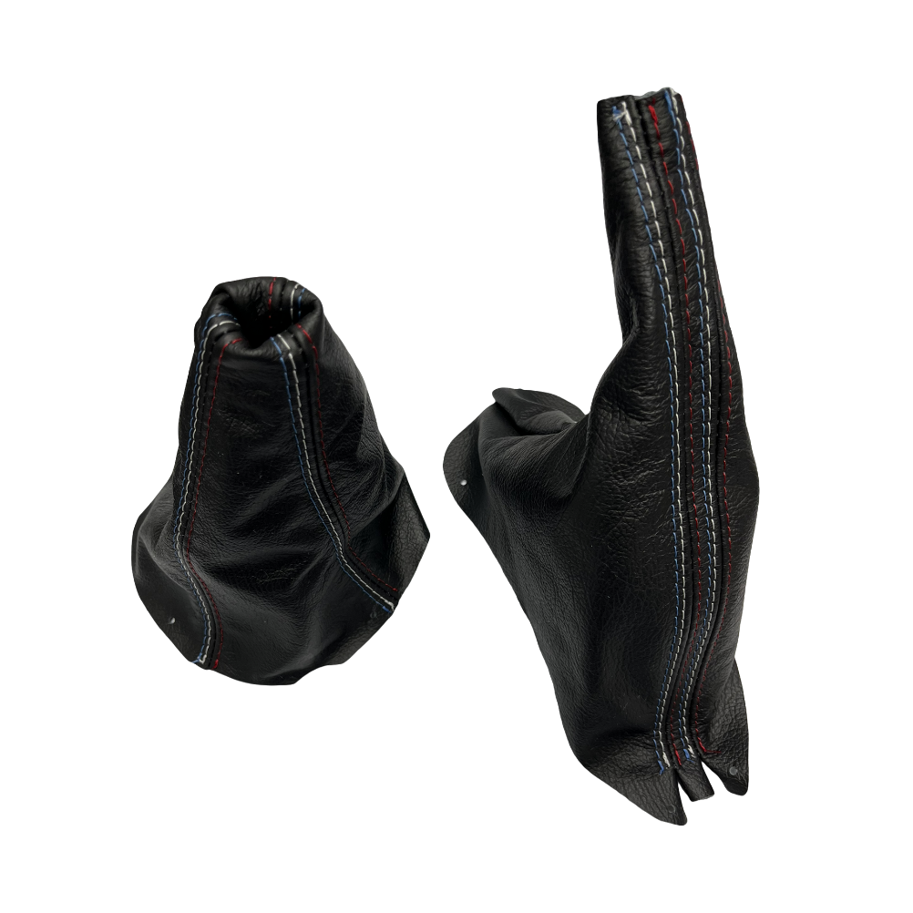 1994-2004 Ford Mustang GT-2001 Bullitt Genuine Real Leather Shift & Parking Brake Boot Cover-11