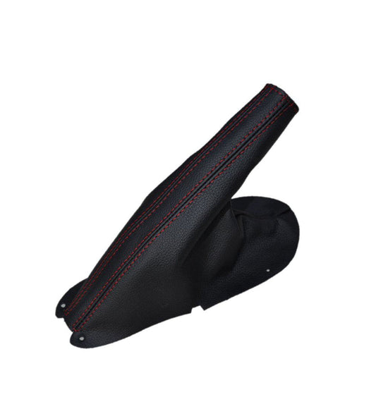 1994-2004 FORD MUSTANG GT-2001 Bullitt Black Genuine Leather Parking Brake Boot Cover-0