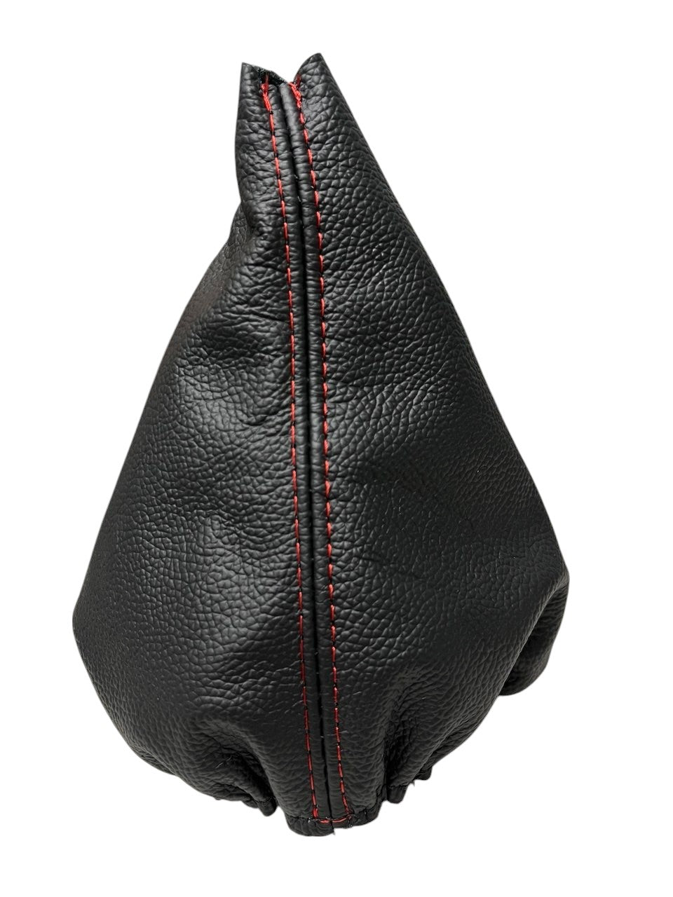 Genuine Leather SHIFT BOOT BLACK RED STITCH for VW Golf Jetta GTi GLi R32 MK5-1