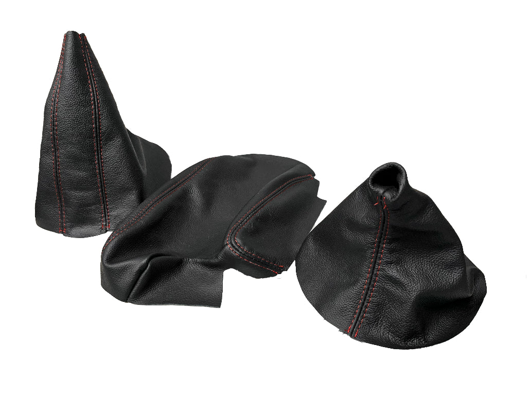 For 1991-2005 BMW E36 E46 3 Series Genuine Leather Console Armrest Shift & Handbrake Boot Cover-4