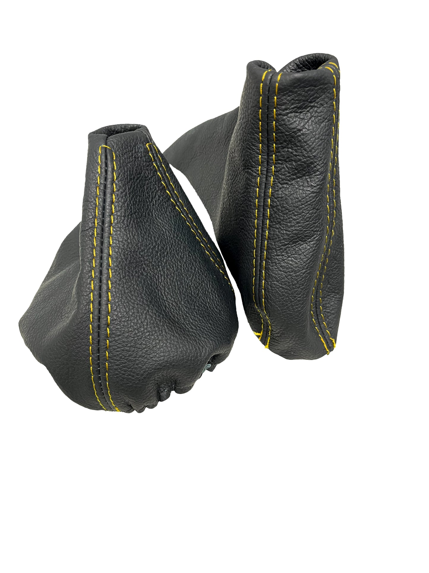 For 2005-2013 BMW E91 E92 E93 Genuine Leather Parking Brake & Shift Boot Cover In Black-5