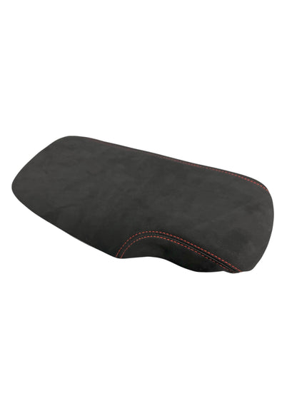 Black Alcantara Real Suede Shift Handbrake Boot Console lid Cover For Chevy Corvette C6 2005-2013-1