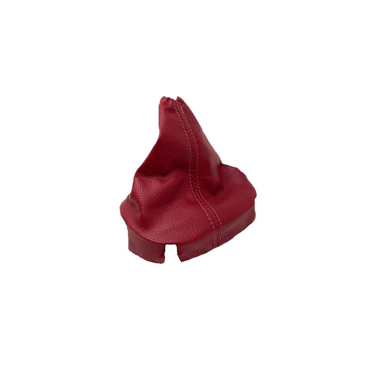 For 2005 2006 2007 Chevy Corvette C6 Cobalt Red Leather Shift Boot Cover-0