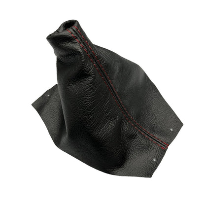 1989-1996 Chevy Corvette C4 Genuine Leather MANUAL Shift Boot Cover In Black-6