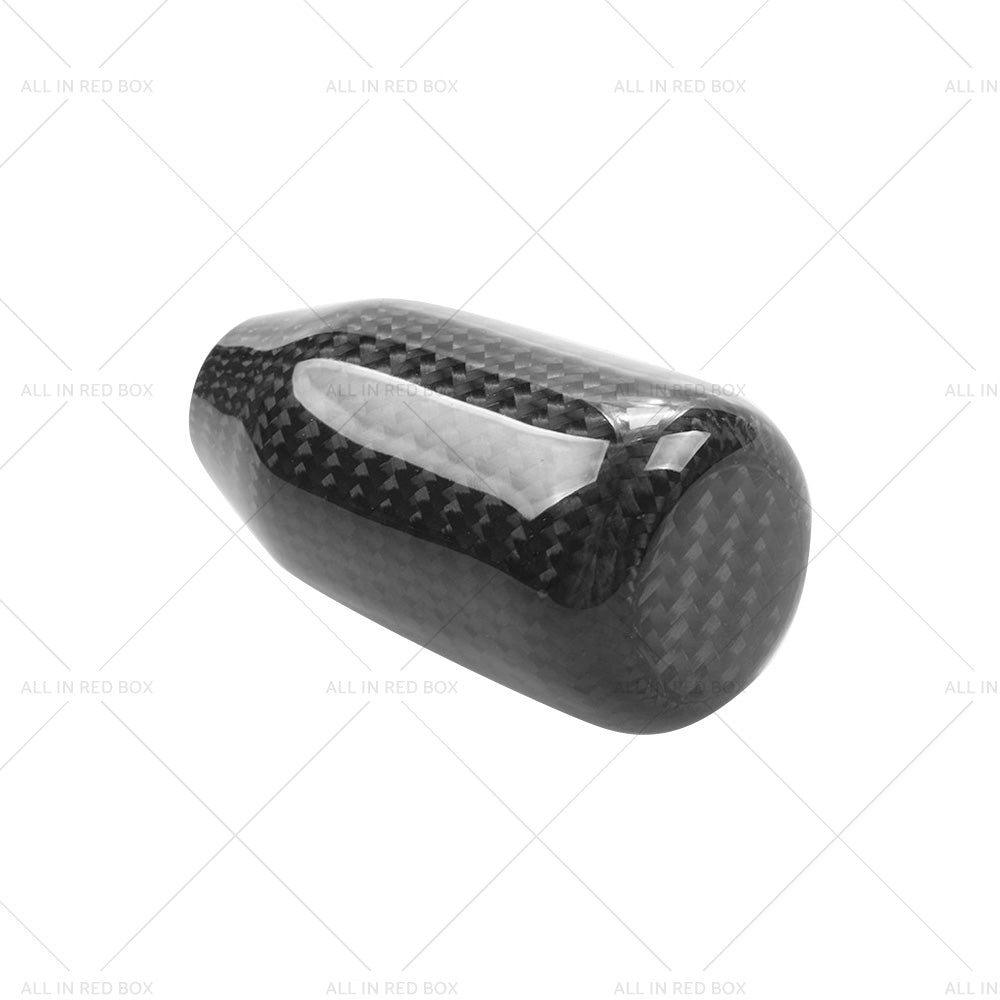 100percent Real Carbon Fiber Universal Car Gear Shift Knob Shifter with Adapter Black-4