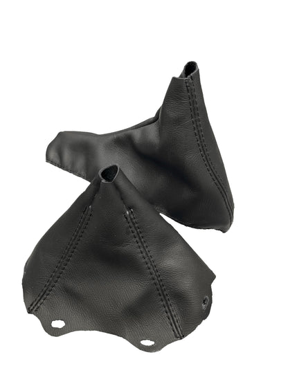 For 2014-2019 BMW F30 31 32 33 M4 Competition Genuine Leather/Suede Shift & Handbrake Boot Cover Set-4