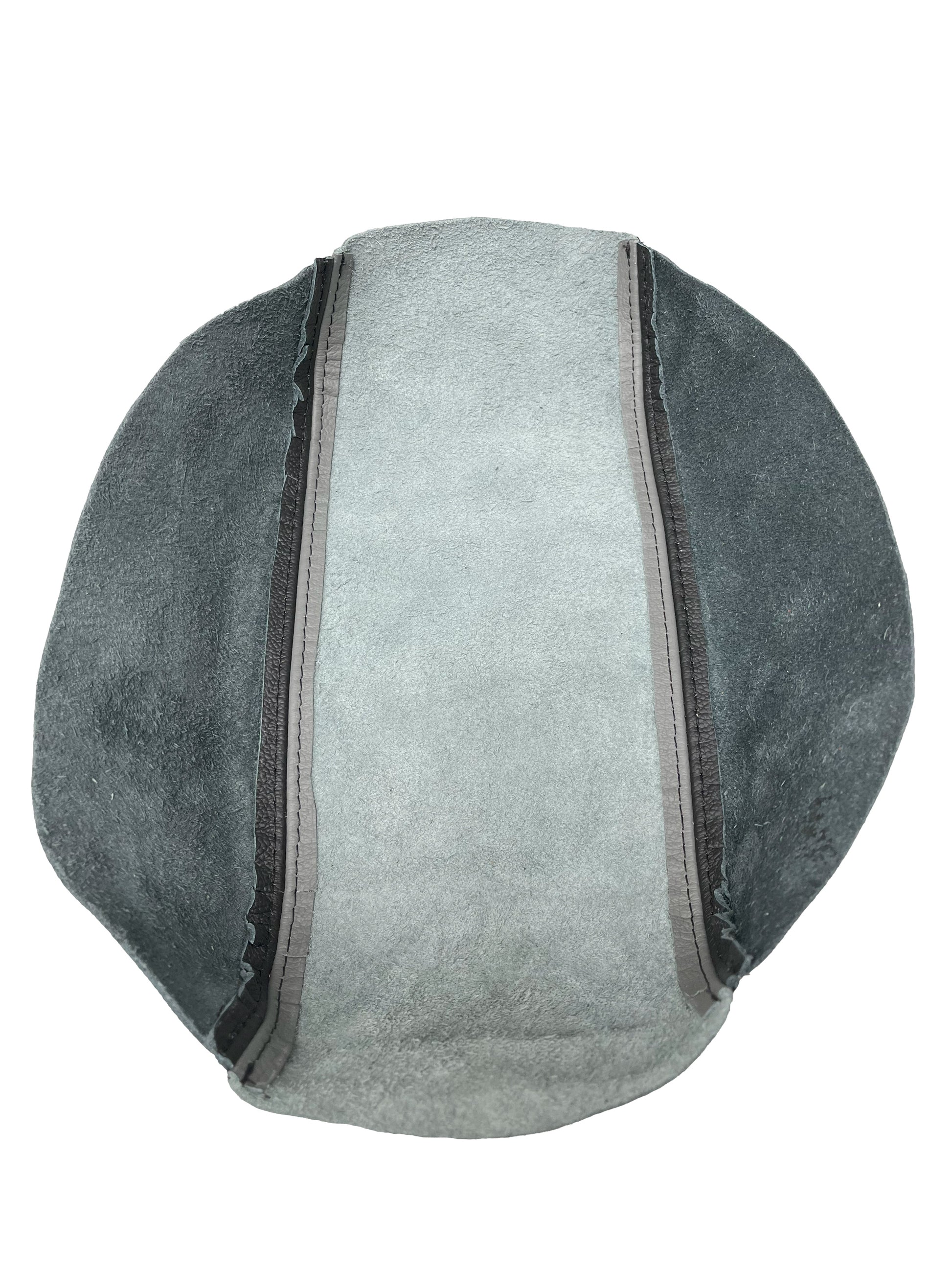 Titanium Gray & Black Leather Console Armrest Cover For 2009-2019 SUBARU FORESTER-4