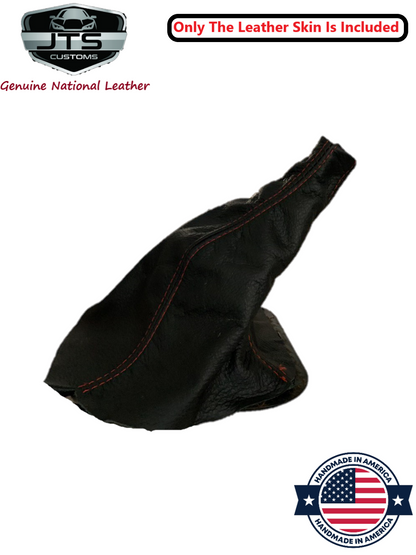 Leather MANUAL Shift Boot Cover In Black 1987 1988 1989 1990 1991 1992 1993 Ford Mustang GT Convertible Coupe-4