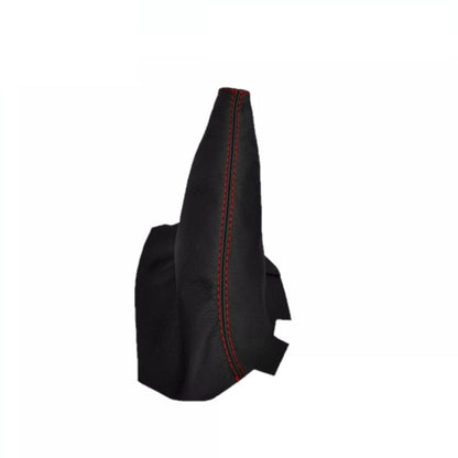 For Chevy Corvette C6 2005-2013 Genuine Leather Parking Brake Boot Cover In Red Stitch-0
