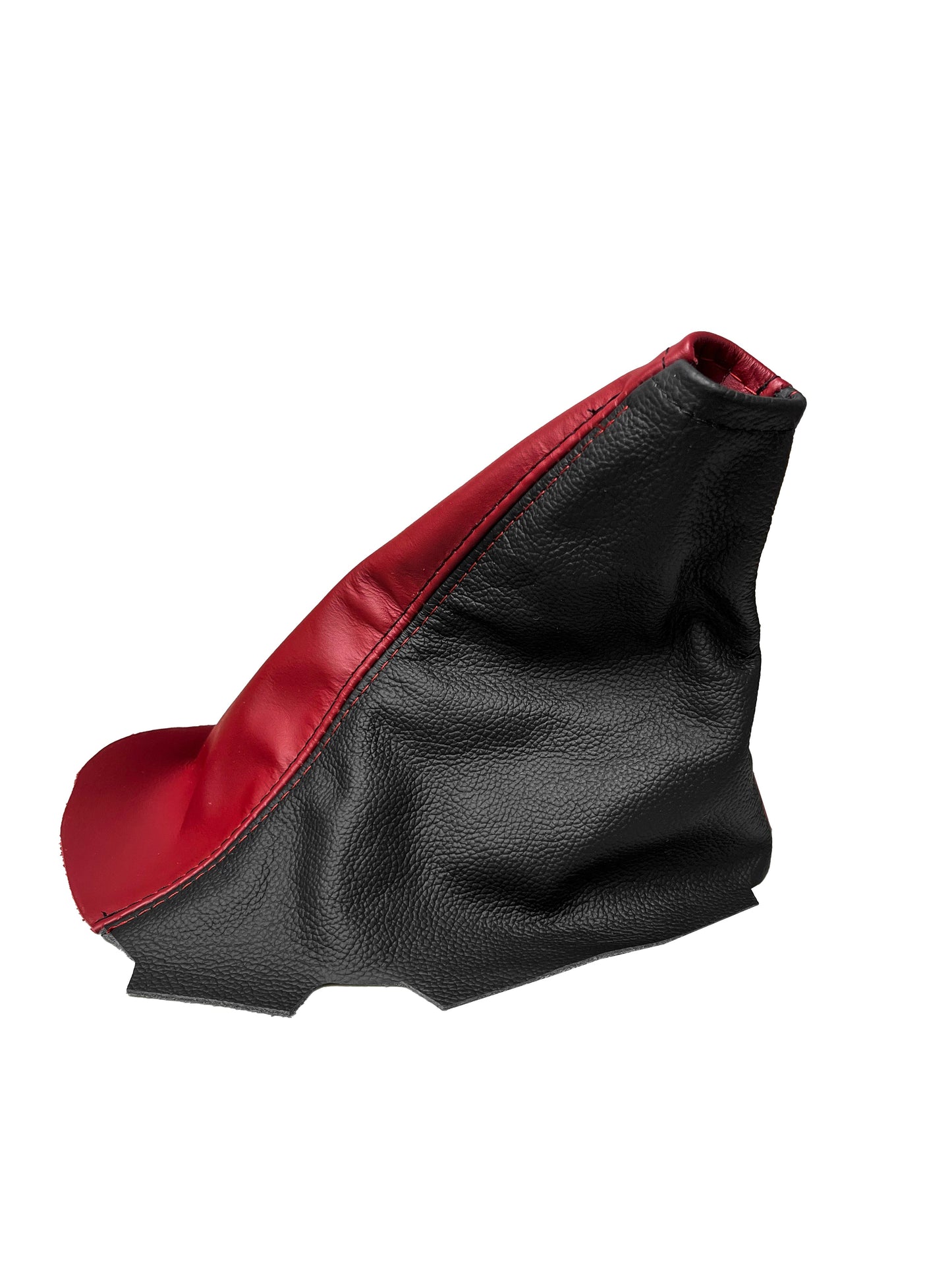 Cobalt Red & Black Leather Console Armrest Handbrake & Shift Boot Cover For 2005-2007 Chevy Corvette C6-7