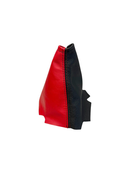 For 2005-2013 Chevy Corvette C6 Z06 Torch Red & Black Leather Console Shift Handbrake Boot Cover-3