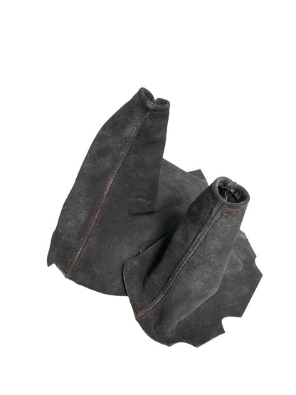 Genuine Suede Emergency Brake & Shift Boot Cover For Chevy Corvette C6 2005-2013-3