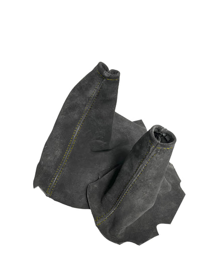 Genuine Suede Emergency Brake & Shift Boot Cover For Chevy Corvette C6 2005-2013-9