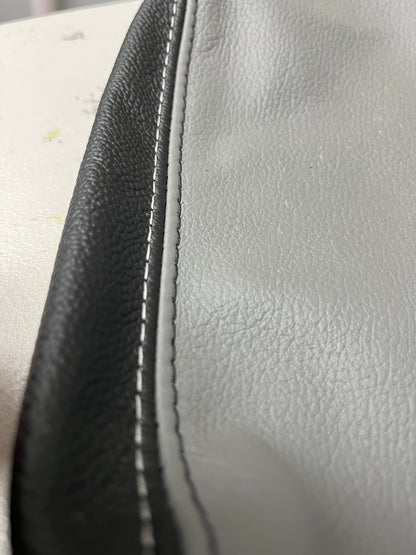 Titanium Gray & Black Leather Console Armrest Cover For 2009-2019 SUBARU FORESTER-2