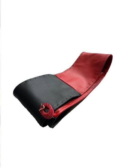Black & Torch Red Leather Interior Piece Cover Set AUTOMATIC Transmission For 1997-2004 Chevy Corvette C5-8